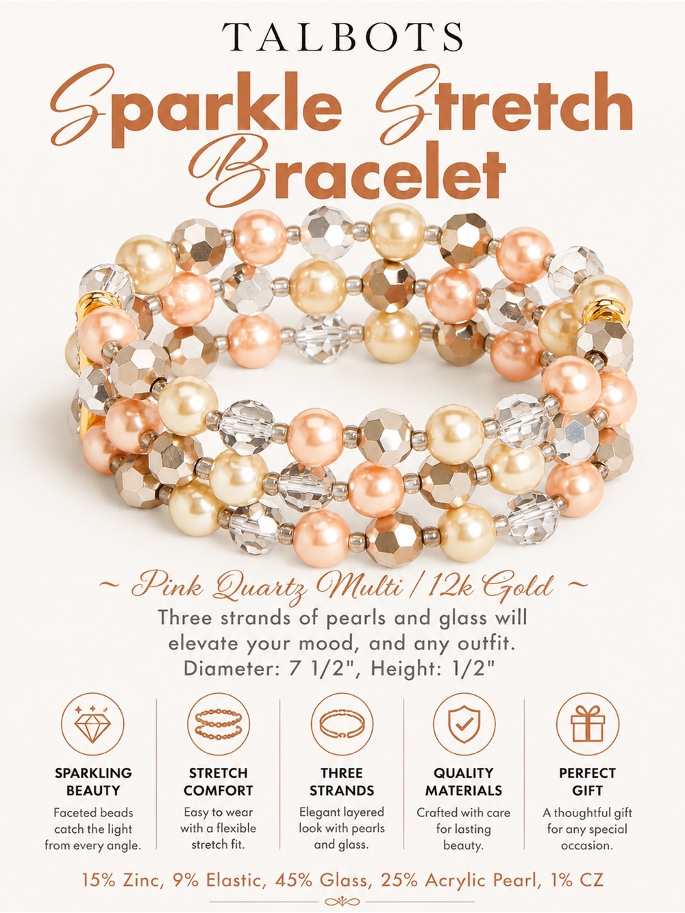 Talbots Sparkle Stretch Bracelet